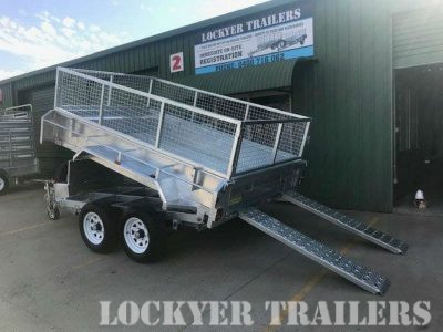 10 x 6ft Flat Deck Hydraulic Tipping Trailer with Loading Ramps